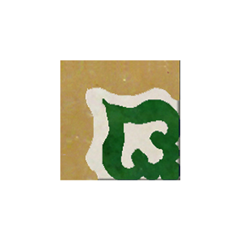 Mosaic House Moroccan tile Nora Corner 1-32-10 White,   Green,   Tan, beige, natural, terracotta   solid hand painted 